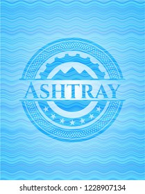 Ashtray water wave style badge.