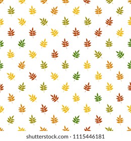 ash-tree leaves seamless pattern
