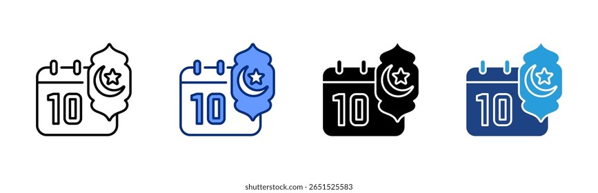 Ashura Day icon sheet multiple style collection