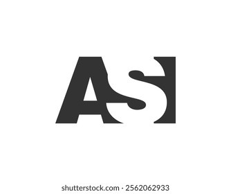 ASI logo design. Initial letter A S I bold font style for tech startups, consulting, corporate branding. Creative company name, headlines typography identity, trendy logotype. Vector illustration.