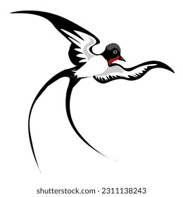 Asia of birds. Crane, stork, heron. Vector oriental birds.