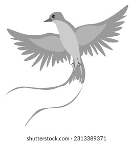 Asia of birds. Crane, stork, heron. Vector oriental birds.
