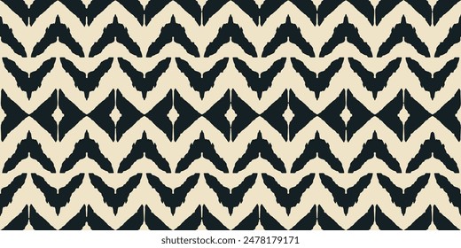 Asia black beige tribal arrow fabric , Ethnicity botanical fashion colorful drawing beautiful textile ornamental ogee endless ornament seamless trendy endless pattern illustration stripe vector print 