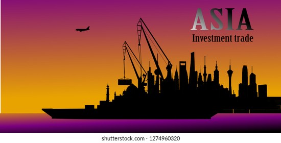 
Asia Cargo Port Vector