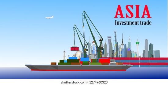 
Asia Cargo Port Vector