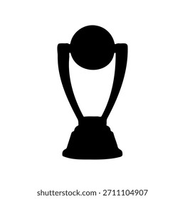 Asia cup trophy silhouette vector flat illustration design.