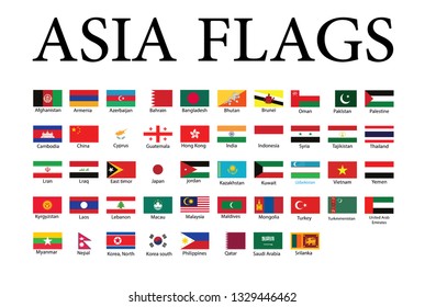 Asia flags, arab flags 