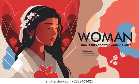 An asia girl and others come from different racial and cultural backgrounds have enough in common to built a new world . Their voice must be heard . (Japanese girl)