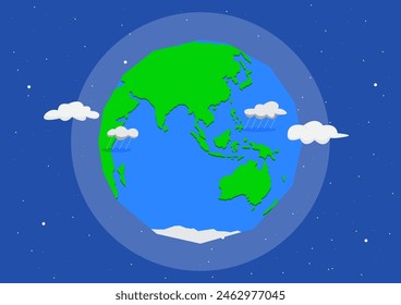 Asia Globe Map the planet poster background 