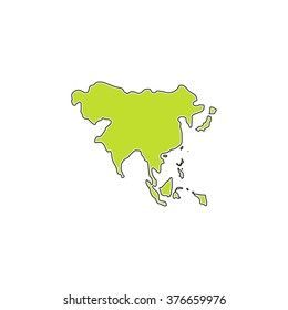 Drawing Of Asia Map Map Asia Drawing Images, Stock Photos & Vectors | Shutterstock