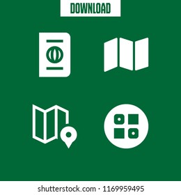 asia icon. 4 asia vector set. passport, map and sushi icons for web and design about asia theme