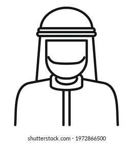 Asia immigrant icon. Outline Asia immigrant vector icon for web design isolated on white background