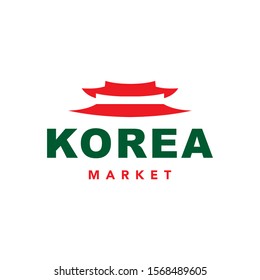 Asia Korea Market Logo Inspiration Vector Icon Illustration