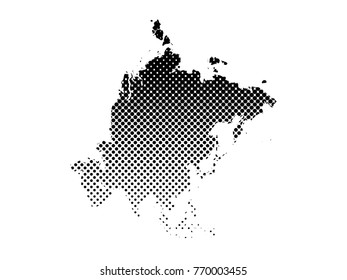 Asia map background. Asia community map.Lines, points, circles and planes. Futuristic design.All elements are separated Abstract white background. Vector illustration EPS 10 .