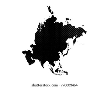 Asia map background. Asia community map.Lines, points, circles and planes. Futuristic design.All elements are separated Abstract white background. Vector illustration EPS 10 .
