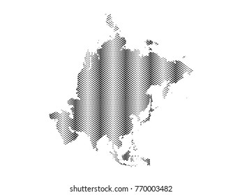 Asia map background. Asia community map.Lines, points, circles and planes. Futuristic design.All elements are separated Abstract white background. Vector illustration EPS 10 .