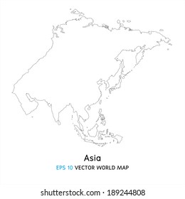 Asia map background vector, EPS10