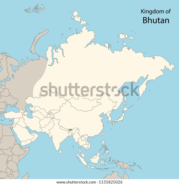 Asia Map Bhutan Stock Vector (Royalty Free) 1131825026 | Shutterstock