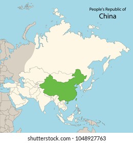 asia map, china