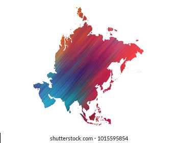Asia map color.