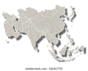 Asia map country icon