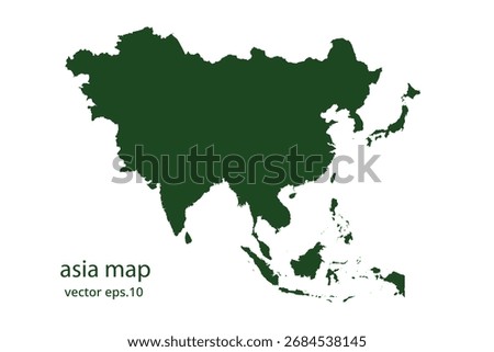 asia map High Detailed on white background. Abstract design vector illustration eps 10
