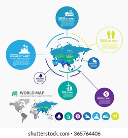 Asia Map Infographic