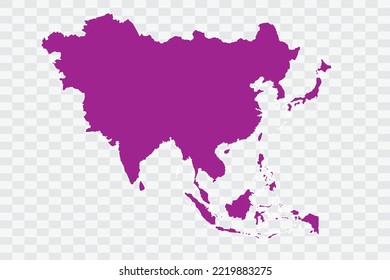 Asia Map pink Color on White Background quality files Color (a50099) png