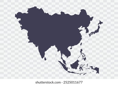 Ásia Map Slate Color on White Background qualidade arquivos Png
