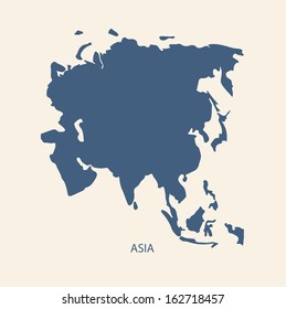 ASIA MAP VECTOR - Shutterstock ID 162718457