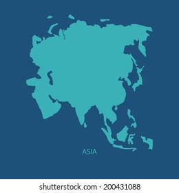 Asia Map Vector Stock Vector (royalty Free) 200431088 