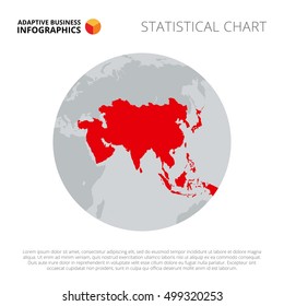 Asia on Earth Globe Template