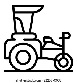 Asia Rickshaw Symbol Umrissvektor. Trishaw Fahrrad. Indianertuch