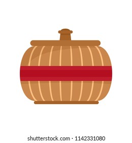 Asia vase icon. Flat illustration of asia vase vector icon for web isolated on white
