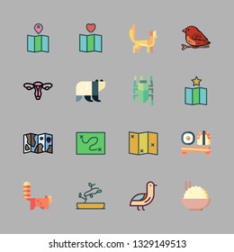asia vector icon set