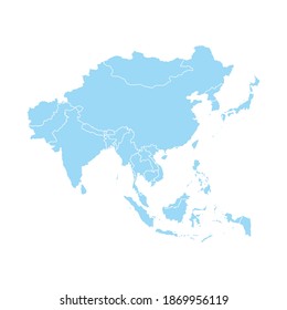 東南アジアのベクター画像地図 アジア東大陸のアイコンシルエット中国マレーシア日本 のベクター画像素材 ロイヤリティフリー