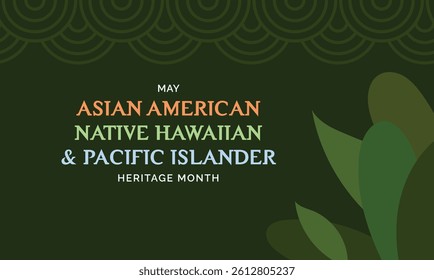 Asian american, native hawaiian and pacific islander heritage month. Vector banner, Asian Pacific American Heritage Month on blue background.