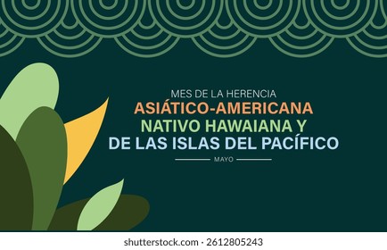 Asian american, native hawaiian and pacific islander heritage month. Vector banner, Asian Pacific American Heritage Month on blue background.