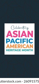 Asian American and Native Hawaiians Pacific Islander AANHPI Heritage Month, Post, Banner, Background Illustration 