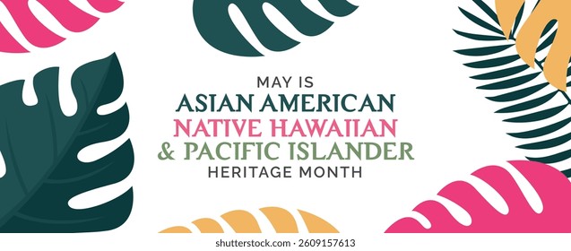 Asian American and Native Hawaiians Pacific Islander AANHPI Heritage Month, Post, Banner, Background Illustration 