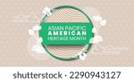 Asian American and Pacific Islander Heritage Month. Vector banner for poster.vector Illustration