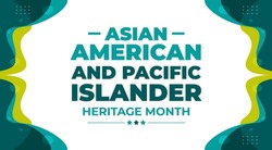 Asian American And Pacific Islander Heritage Month Background Or Banner Design Template Celebrate In May.