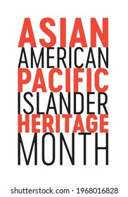 Asian American Pacific Islander Heritage Month, AAPI Celebration, AAPI Month, Celebration, Culture Celebration, Vector Text Illustration Background