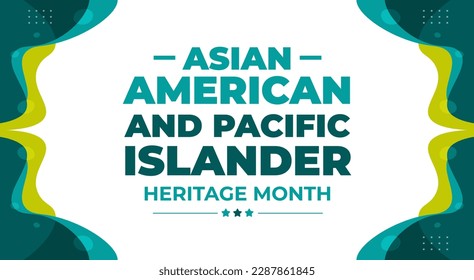 Asian American and Pacific Islander Heritage Month background or banner design template celebrate in may.