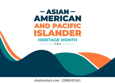 Asian American and Pacific Islander Heritage Month background or banner design template celebrate in may.