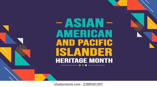 Asian American and Pacific Islander Heritage Month background or banner design template celebrate in may.