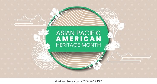 Asian American and Pacific Islander Heritage Month. Vector banner for poster.vector Illustration