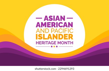 Asian American and Pacific Islander Heritage Month background or banner design template celebrate in may.