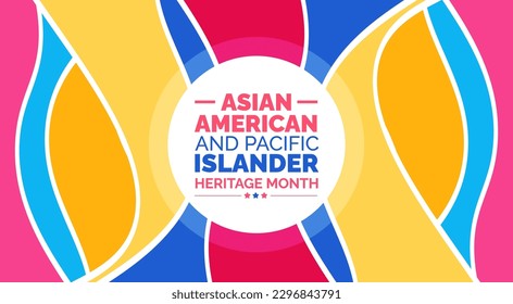 Asian American and Pacific Islander Heritage Month background or banner design template celebrate in may.