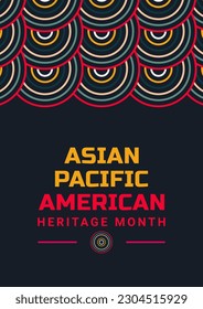 Asian American and Pacific Islander Heritage Month. Vector banner for ads, social media, card, poster, background.
